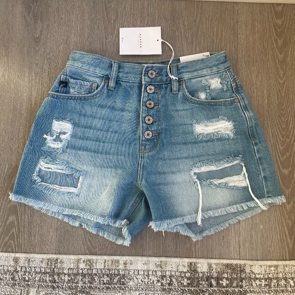 Kancan Los Angeles high waist jean shorts - Picture 1 of 2